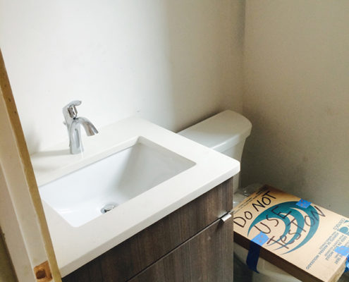 New Bathroom Sink Vanity and Toilet Install